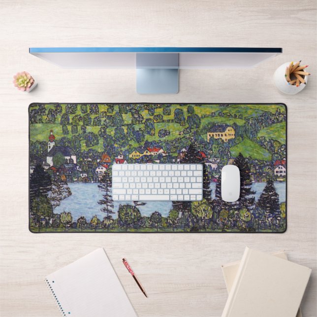 At Lake Atter, Gustav Klimt Desk Mat (Office 1)