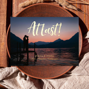 At Last Brushed Photo Save the Date