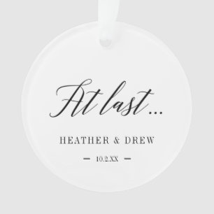 At Last Custom Covid Wedding Newlywed Ornament