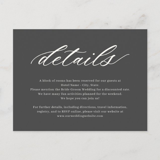 At Last Editable Colour Wedding Enclosure Card (Front)