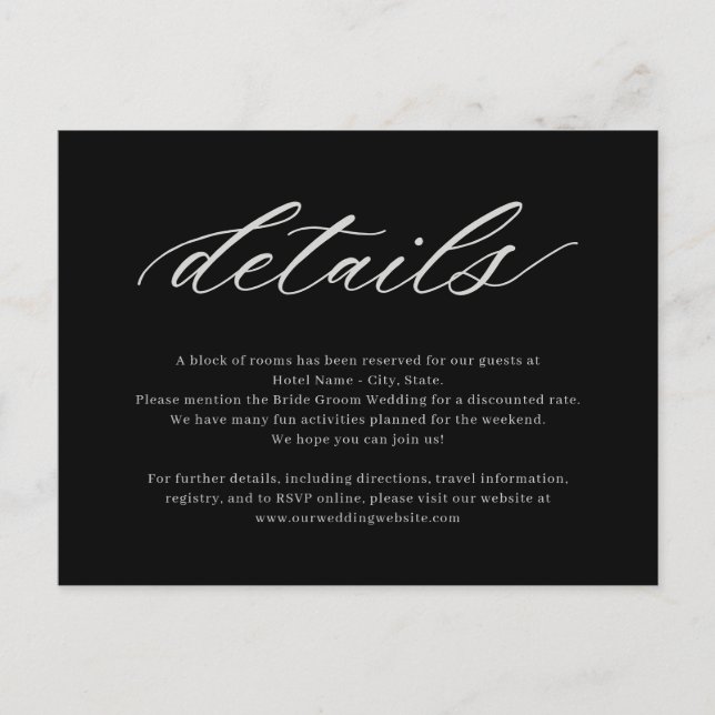 At Last Editable Colour Wedding Enclosure Card (Front)