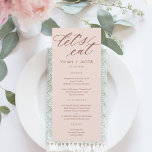 At Last Let's Eat Wedding Menu Card<br><div class="desc">Stylish menu card by © berryberrysweet . Printable digital files and matching items are available! Visit our website at berryberrysweet.com for stylish stationery designs and personalised gifts.</div>