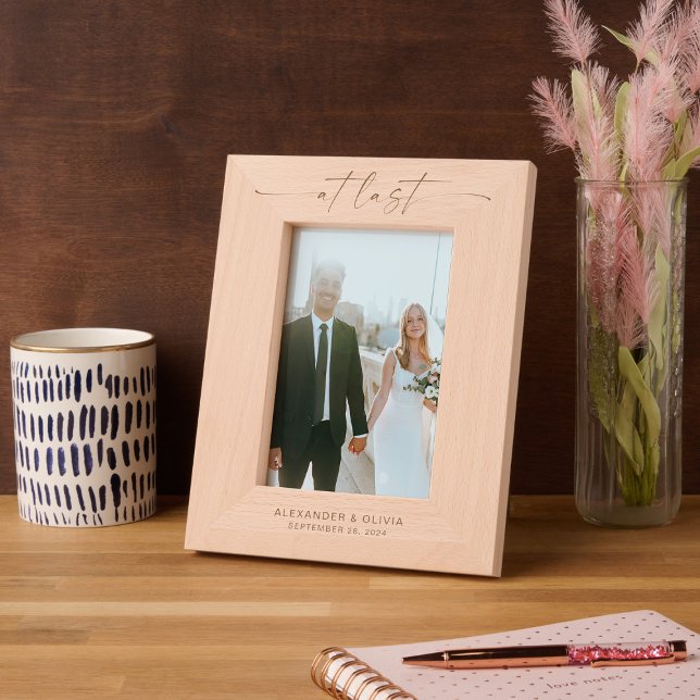 At Last Newlyweds Wedding Photo  Etched Frames (Creator Uploaded)