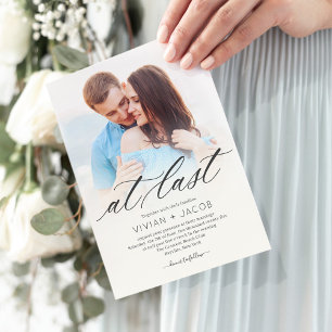 At Last Photo Wedding Invitation
