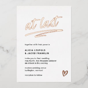 At Last Typography Modern Wedding