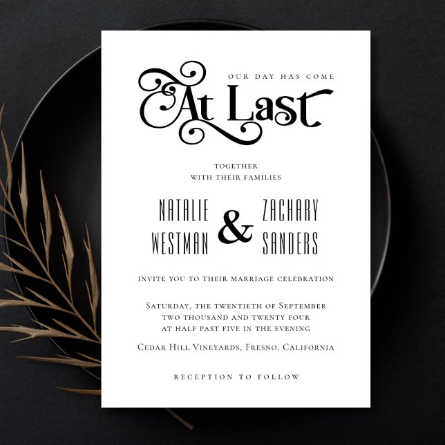 At Last Wedding Invitation (Creator Uploaded)