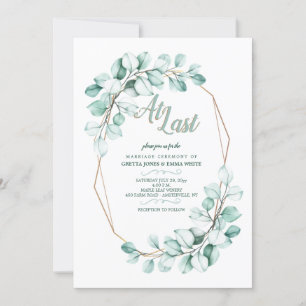 At Last Wedding Invitation