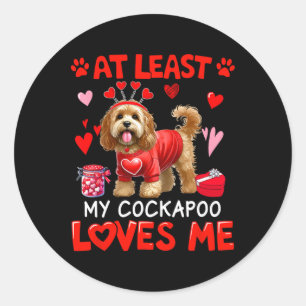 At Least My Apoo Loving Me Valentine's Single Owne Classic Round Sticker