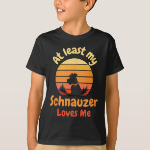 At Least My Schnauzer Loves Me Anti-valentine Dog T-Shirt