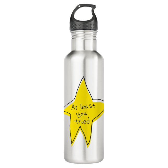 At Least You Tried - Yellow Star 710 Ml Water Bottle (Front)