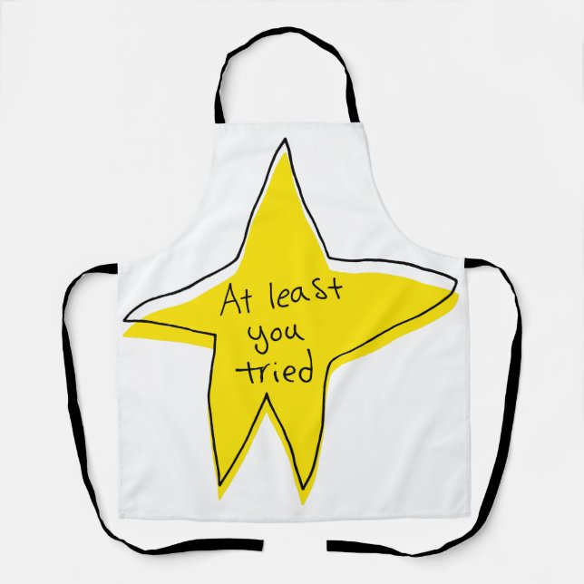 At Least You Tried - Yellow Star Apron (Front)