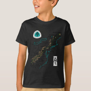 At Logo Appalachian Trail Hiking Map T-Shirt