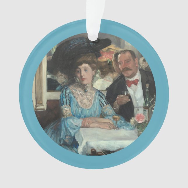 At Mouquins Restaurant NY - William Glackens Ornament (Front)