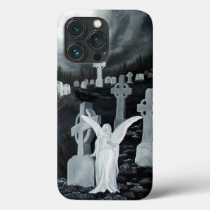 At night on the cemetery - Angel iPhone 13 Pro Case