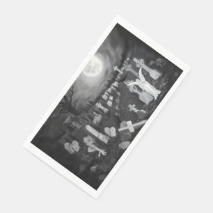 At night on the cemetery - Angel with Devil Napkin