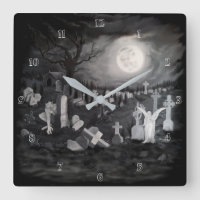 At night on the cemetery - Angel with Devil