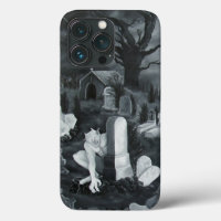 At night on the cemetery - Devil