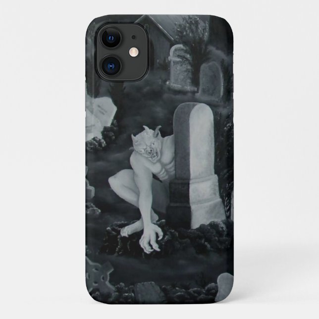 At night on the cemetery -  devil Case-Mate iPhone case (Back)