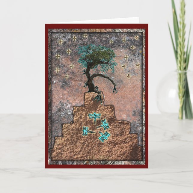 AT NIGHT THE DRAGONFLIES PLAY ON THE MOUNTAIN TOP THANK YOU CARD (Front)