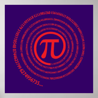 At Pi Sign, Spiral Version Poster