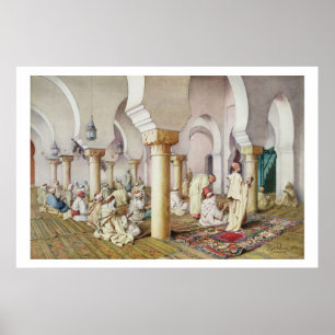 At Prayer in the Mosque, 1884 Poster