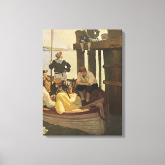 At Queen's Ferry by NC Wyeth, Vintage Pirates Canvas Print