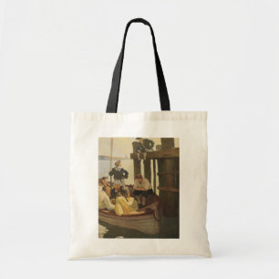 At Queen's Ferry by NC Wyeth, Vintage Pirates Tote Bag
