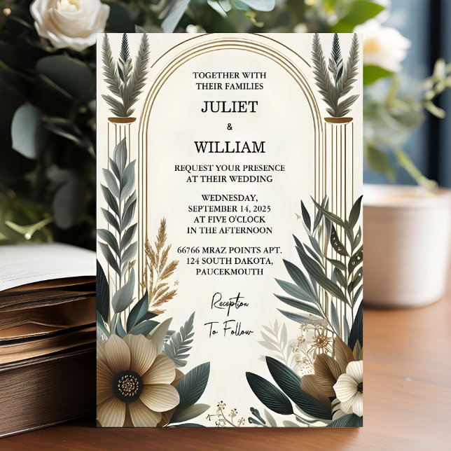 At Retro 70s 80s Fast Bold Boho Courthouse Wedding Invitation (Creator Uploaded)