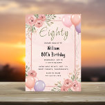 At Retro Fun Adult Humour Happy Chic 80th Birthday Invitation<br><div class="desc">Celebrate eight decades of fabulousness with At Retro Fun Adult Humour Happy Chic 80th Birthday Invitation! With its playful design and chic retro flair, it’s the perfect way to kick off the festivities in style. Highlight the joy, laughter, and memories that make this milestone unforgettable. Don’t wait—order now and let...</div>