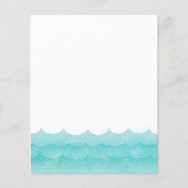 At Sea Nautical Wedding Flyers (Front)