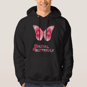 At Social Hashtag Butterfly Hoodie