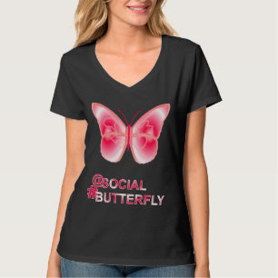At Social Hashtag Butterfly T-Shirt