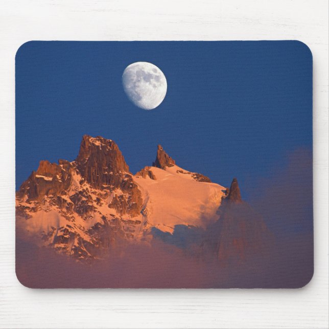 At Sunrise | Aiguille du Plan Chamonix, France Mouse Mat (Front)
