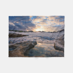 At Sunset In A Puddle Fleece Blanket