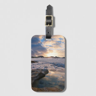 At Sunset In A Puddle Luggage Tag