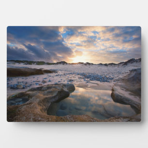 At Sunset In A Puddle Plaque