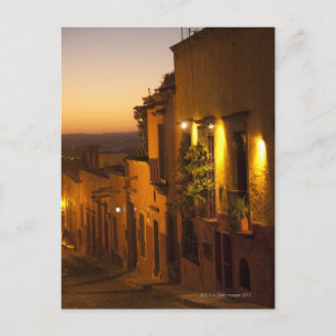 At sunset. postcard
