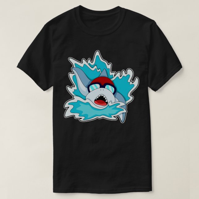 at Swimming with Swimming goggles 1 T-Shirt (Design Front)