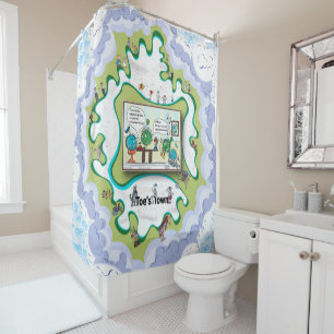 At The Atomic Residence   Apology Shower Curtain
