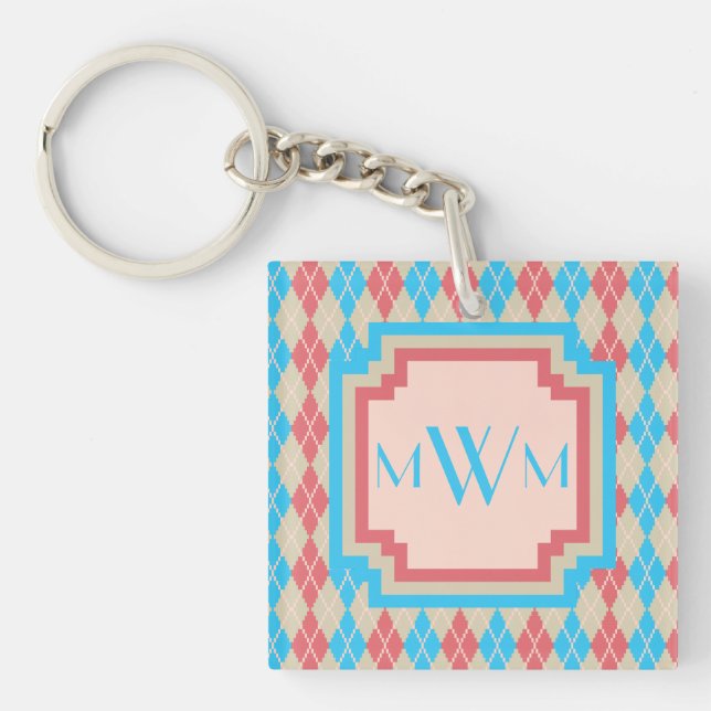 At the Beach Argyle Acrylic Keychain (Front)