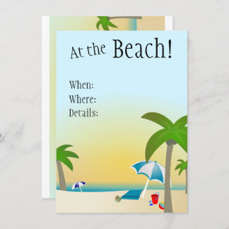 At the Beach! invitation