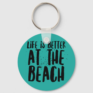 At The Beach Key Ring