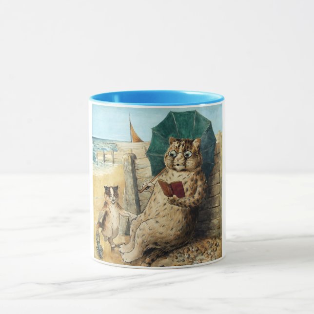 At The Beach, Louis Wain Mug (Center)