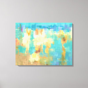 At The Beach Modern Blockism Abstract Artwork Canvas Print
