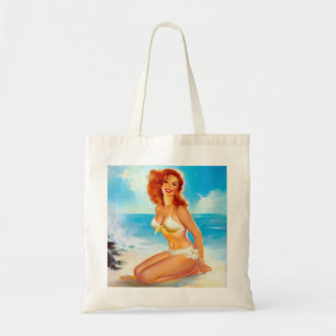 At the Beach Pin Up Tote Bag