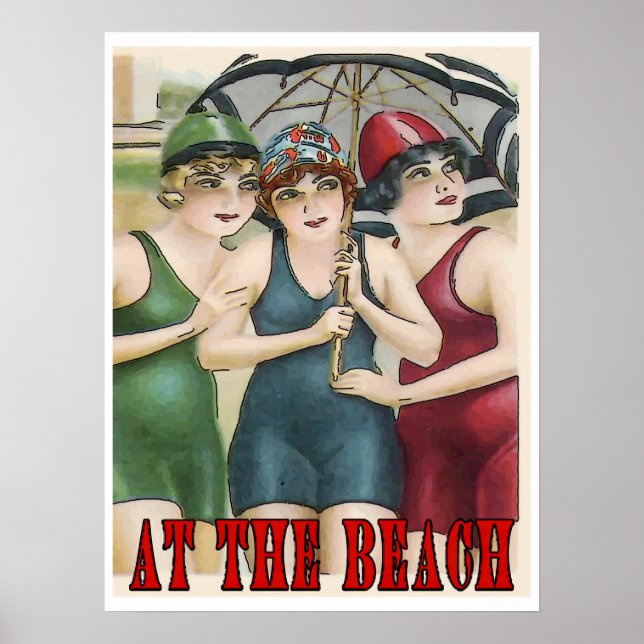 At The Beach Poster (Front)