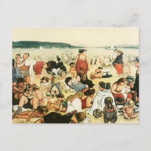 At The Beach - Vintage motive - Zille Postcard