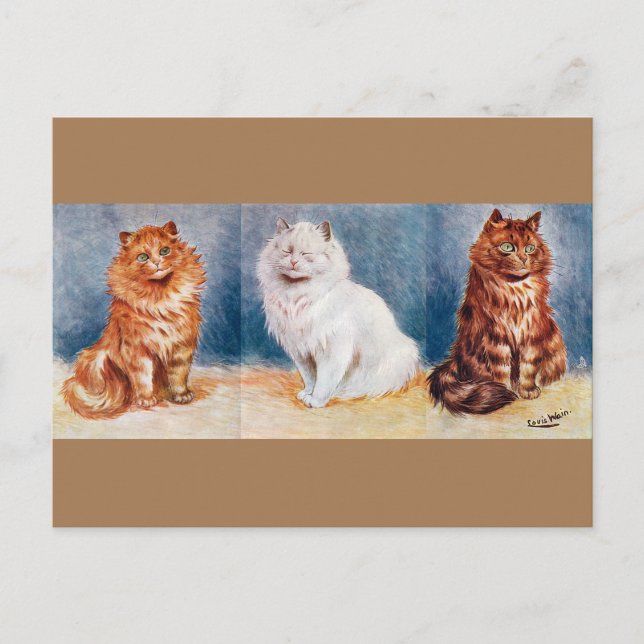 At The Cat Show, Louis Wain Postcard (Front)