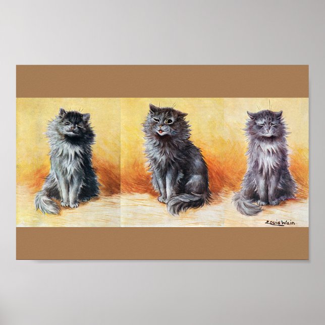 At The Cat Show, Louis Wain Poster (Front)