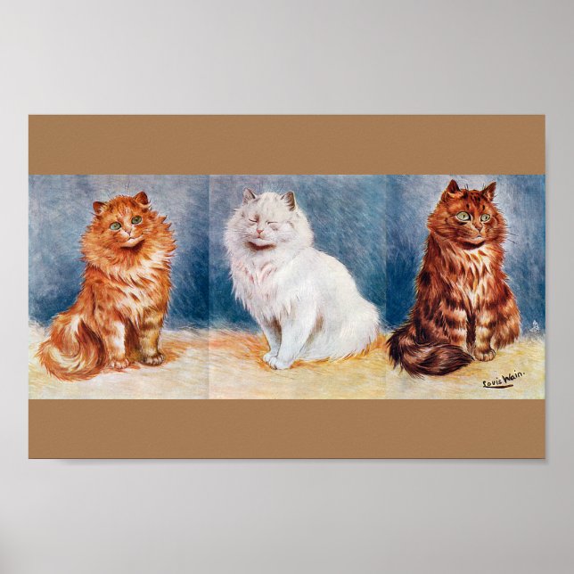 At The Cat Show, Louis Wain Poster (Front)